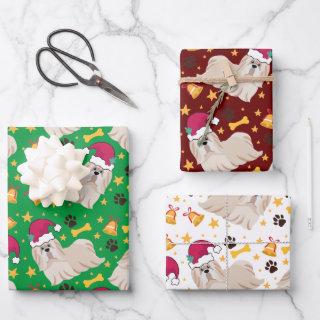 Shih Tzu Dog With Santa Hat Christmas  Sheets