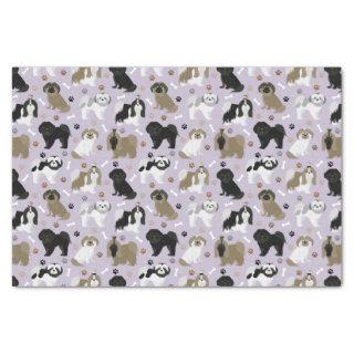 Shih Tzu Dogs Paws and Bones Tissue Paper
