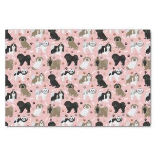 Shih Tzu Dogs Paws and Bones Tissue Paper