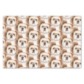 Shihtzu cute dog face handdrawn tissue paper