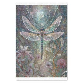 Shimmering Queen of Summer, Dragonfly Garden Tissue Paper