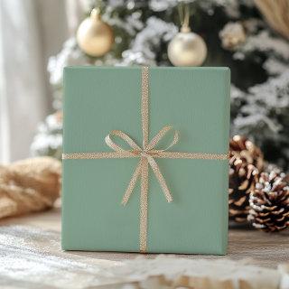 Shimmery Sage Solid Color Holiday Christmas Roll