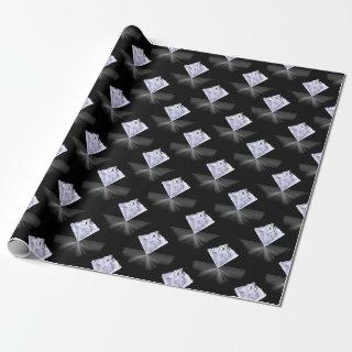 Shiny Black White Diamond Pattern Design
