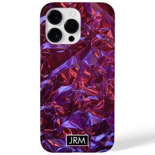 Shiny Crumpled Foil Iridescent Wrap Custom Bronze Case-Mate iPhone 14 Pro Max Case