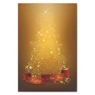 Shiny Gold Christmas Tree Tissue Paper
