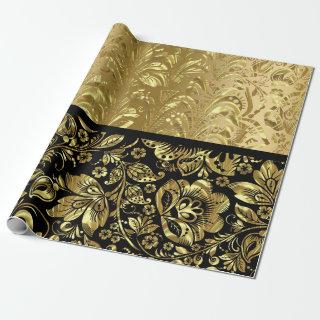 ShinyGold And Black Damasks
