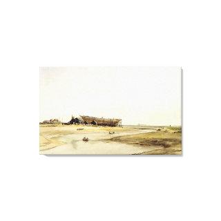 Ship Building (w/c on paper) Canvas Print