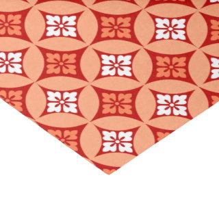 Shippo with Flower Motif, Mandarin Orange Tissue Paper