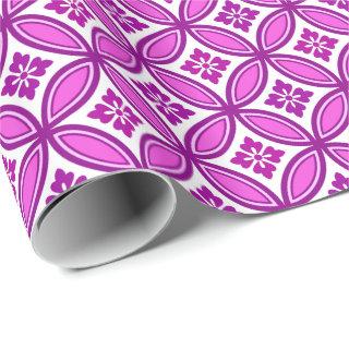 Shippo with Flower Motif, Orchid and Deep Purple