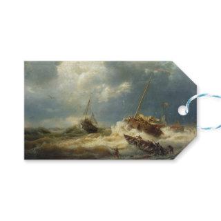 Ships in a Storm on the Dutch Coast Gift Tags