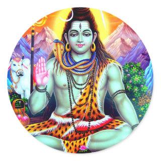 Shiva-Hindu Asian Indian God शिव Classic Round Sticker