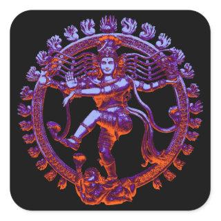 Shiva Nataraja dancing Square Sticker