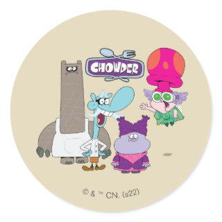 Shnitzel, Mung, Chowder, and Truffles Classic Round Sticker