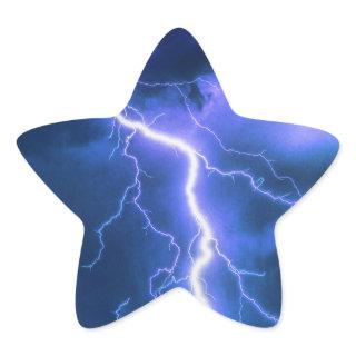 Shocking Lightning Strike Star Sticker