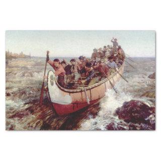 Shooting the Rapids by Frances Anne Hopkins Tissue Paper