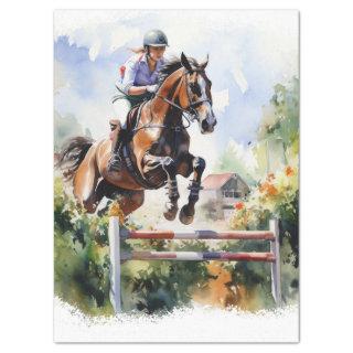 Show Jumping Eventing Horse Decoupage Tissue Paper