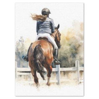 Show Jumping Eventing Horse Decoupage Tissue Paper