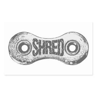 Shred Bike Chain Link Rectangular Sticker