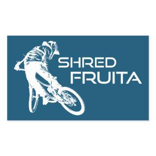 Shred Fruita Colorado Mountain Biking Rectangular Sticker