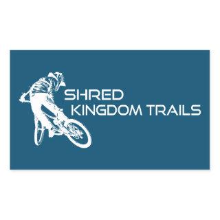 Shred Kingdom Trails Vermont Mountain Biking Rectangular Sticker