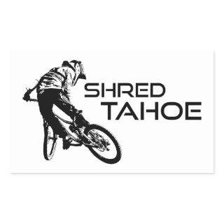 Shred Lake Tahoe Mountain Biking Rectangular Sticker