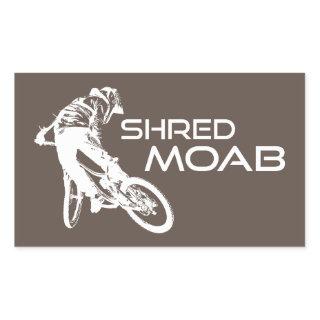 Shred Moab Mountain Biking Rectangular Sticker