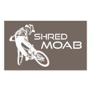 Shred Moab Mountain Biking Rectangular Sticker