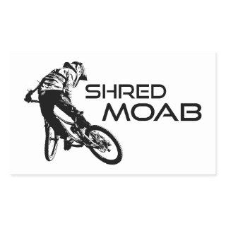 Shred Moab Mountain Biking Rectangular Sticker