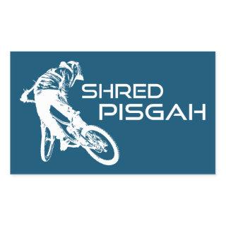 Shred Pisgah North Carolina Mountain Biking Rectangular Sticker