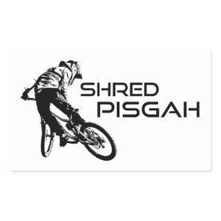 Shred Pisgah North Carolina Mountain Biking Rectangular Sticker