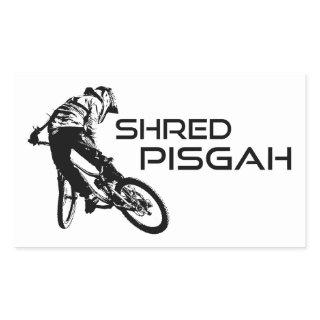 Shred Pisgah North Carolina Mountain Biking Rectangular Sticker