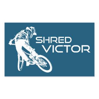 Shred Victor Idaho Mountain Biking Rectangular Sticker