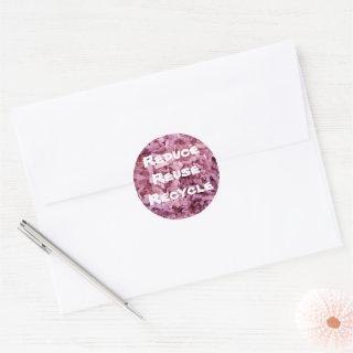 Shredded Crinkle Paper Background Classic Round Sticker