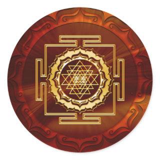 Shri Yantra - Cosmic Conductor of Energy Classic Round Sticker