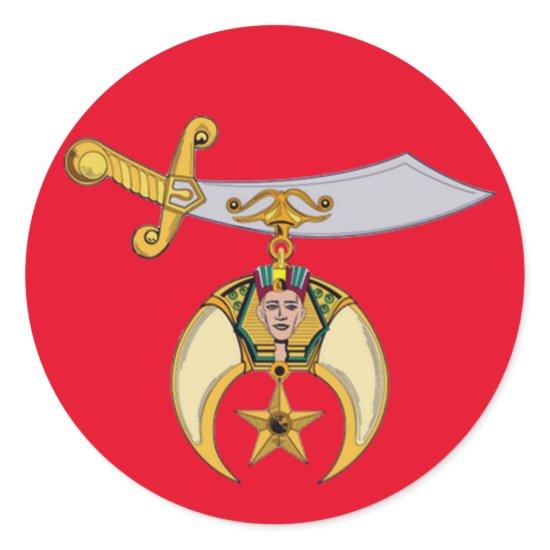 SHRINERS CLASSIC ROUND STICKER