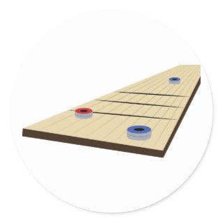 Shuffle Board Classic Round Sticker