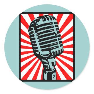 Shure 55S Vintage Microphone Classic Round Sticker