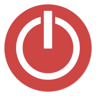 Shutdown logo icon round power button stickers