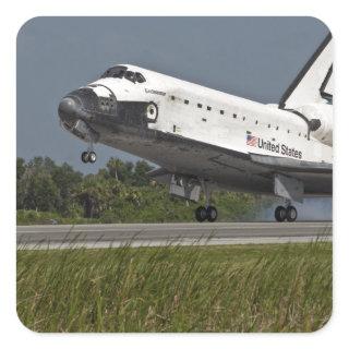 Shuttle Endeavour landing Kennedy Space Center Square Sticker