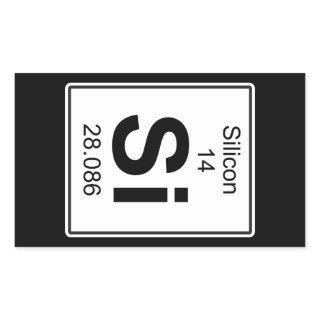 Si - Silicon Rectangular Sticker