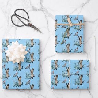 Siamese Cat With Blue Butterfly Animal Pattern  Sheets
