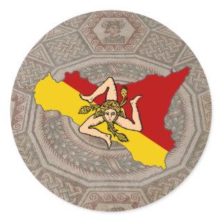 Sicily Trinacria Mosaic Sticker