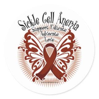 Sickle Cell Anemia Butterfly 3 Classic Round Sticker