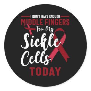 Sickle Cell Anemia Warrior  Classic Round Sticker