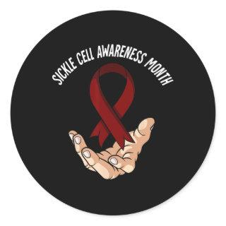 Sickle Cell Awareness Month 9  Classic Round Sticker