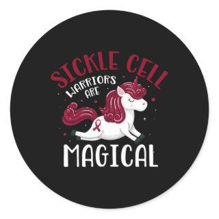 Sickle Cell Awareness - Sca - Scd Warrior Blood Di Classic Round Sticker