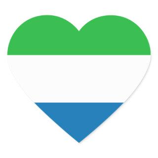 Sierra Leone Flag Heart Sticker