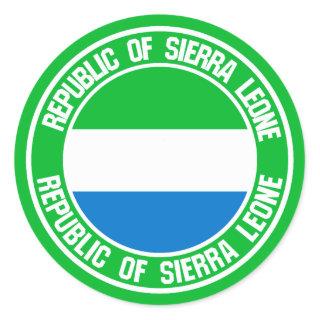 Sierra Leone Round Emblem Classic Round Sticker