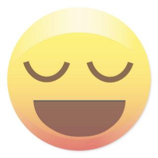 Sigh of Relief Happy Calm Emoji Face Sticker