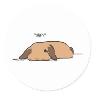 SIGHING LOP CLASSIC ROUND STICKER